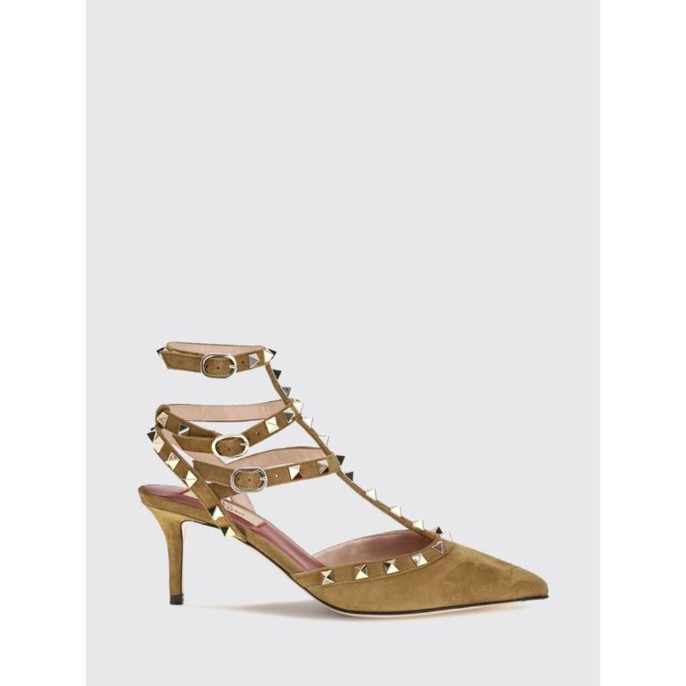 Rockstud Suede T-Strap Slingback Pumps Valentino Garavani With Studs